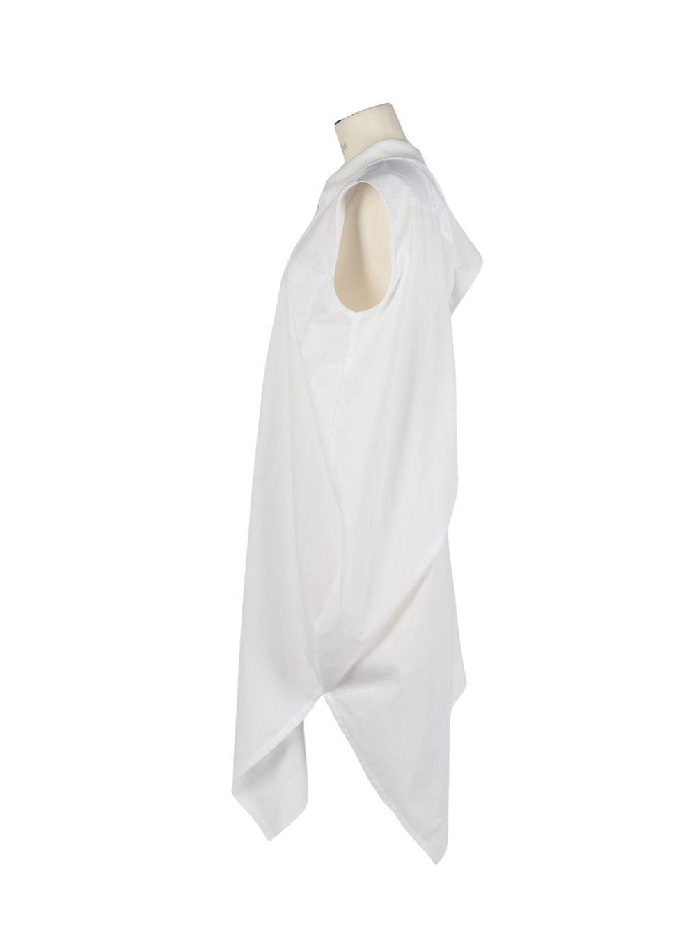 Cotton Poplin Polo Shirt (Off White)