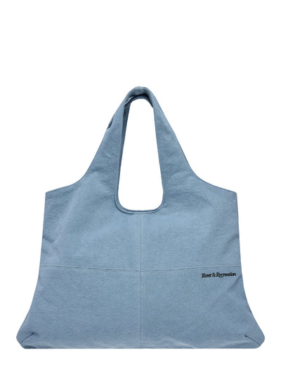 Cotton Shoulder Bag (Sky Blue)