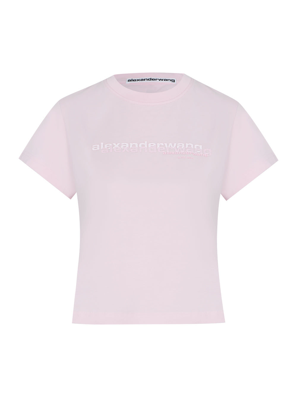 Cotton Shrunken Logo Tee (Light Pink)