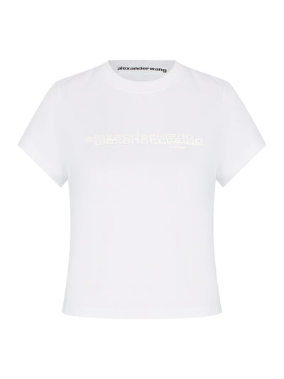 Cotton Shrunken Logo Tee (Vintage White)