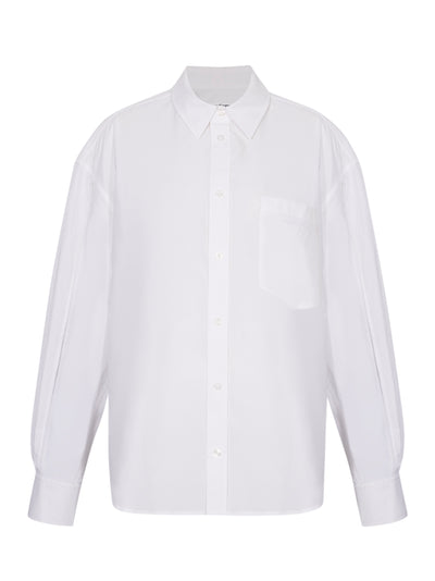 Cotton Slashed Sleeve Shirt (Black)