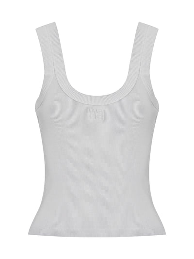 Cotton Tank Top (Washed Smoke White)