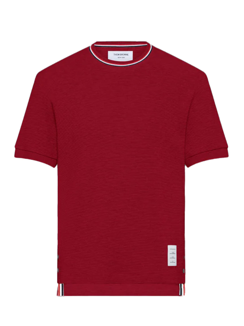 Cotton Waffle Rib Cuff Tee (Burgundy)