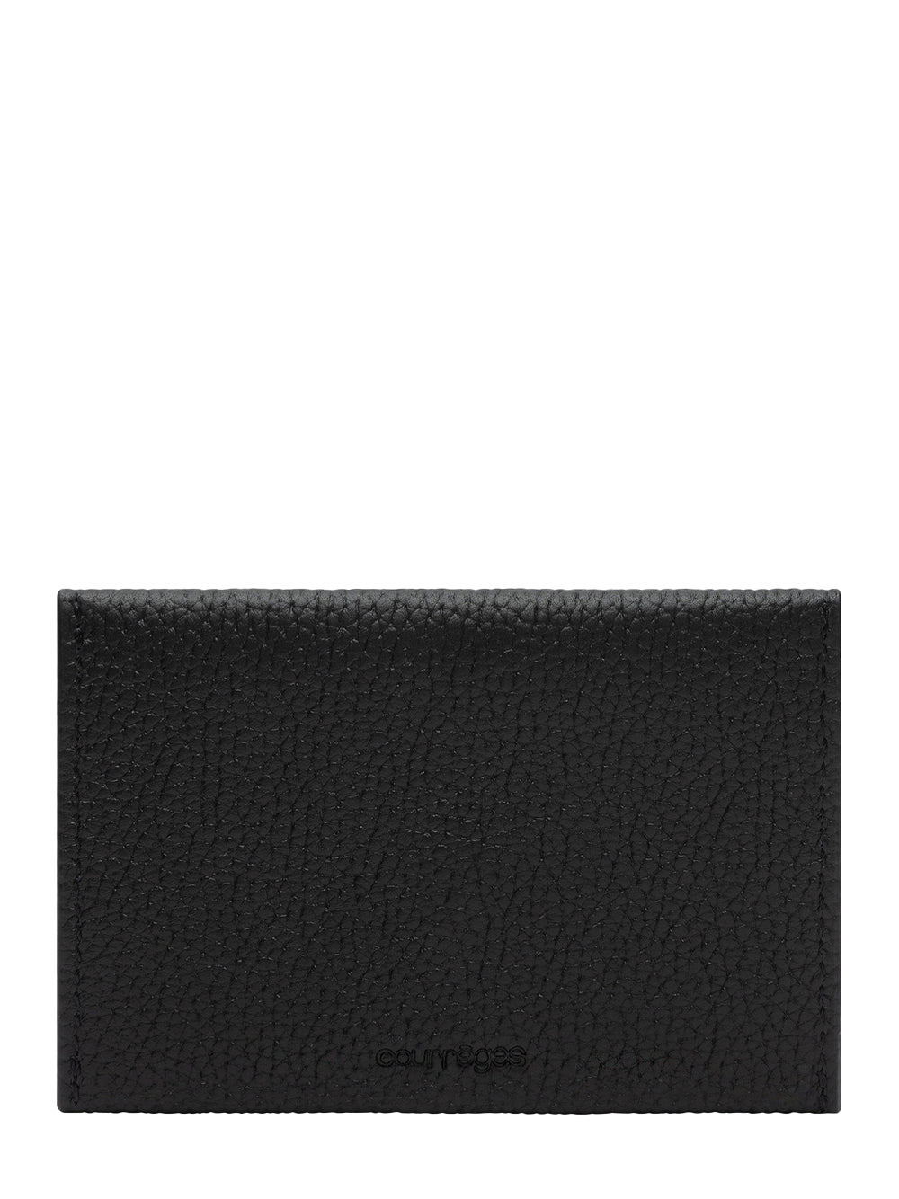 AC Stud Grained Leather Cardholder (Black)