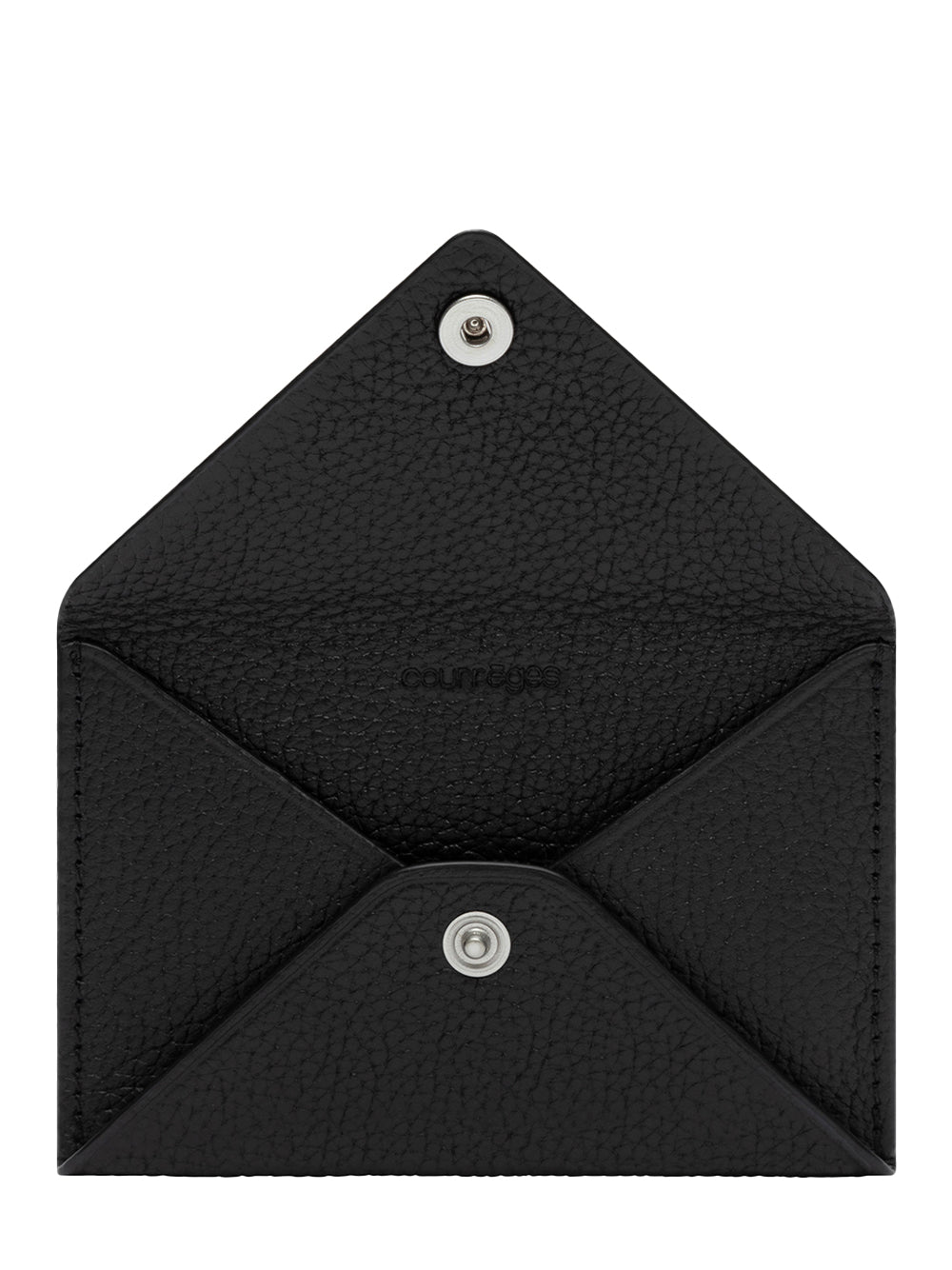 AC Stud Grained Leather Cardholder (Black)