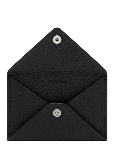 AC Stud Grained Leather Cardholder (Black)