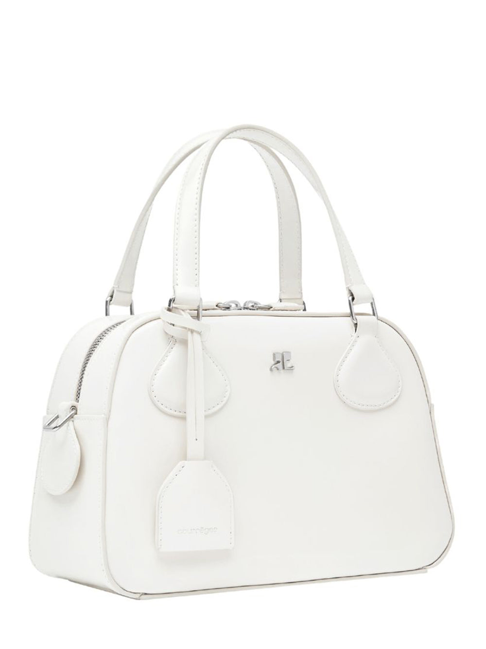 AC Stud Leather Bowling Bag Heritage (White)