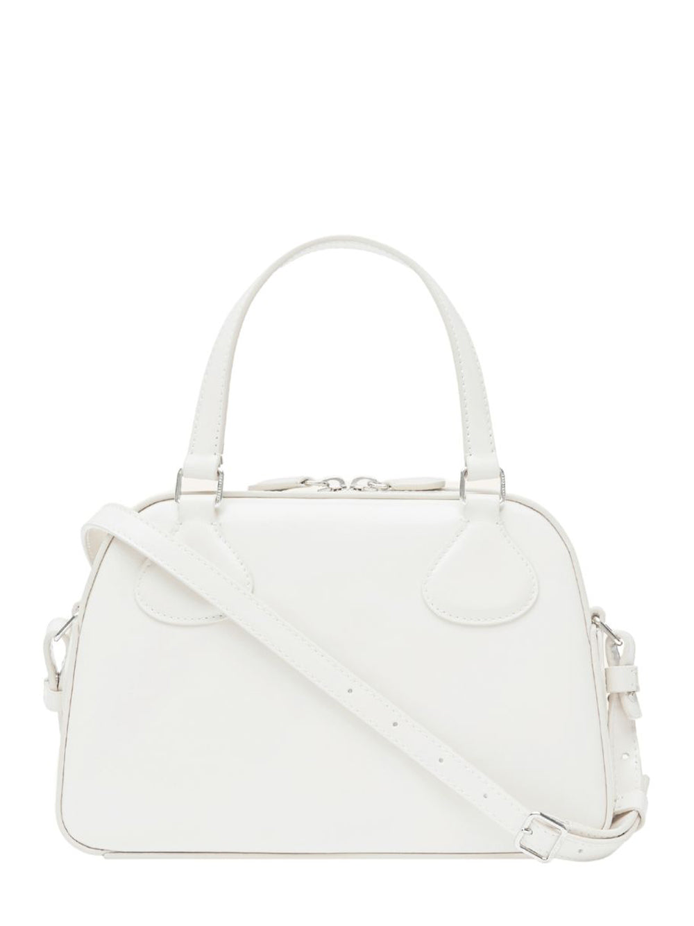 AC Stud Leather Bowling Bag Heritage (White)