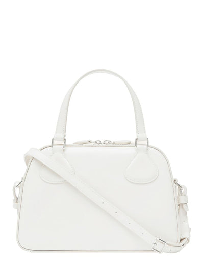 AC Stud Leather Bowling Bag Heritage (White)