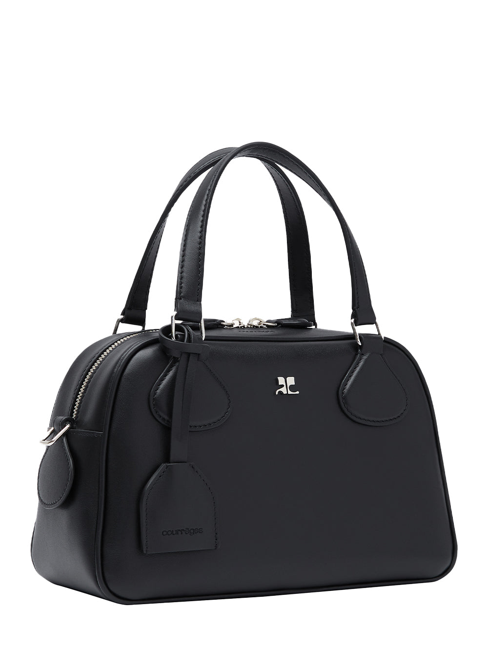 Ac Stud Leather Bowling Bag (Black)