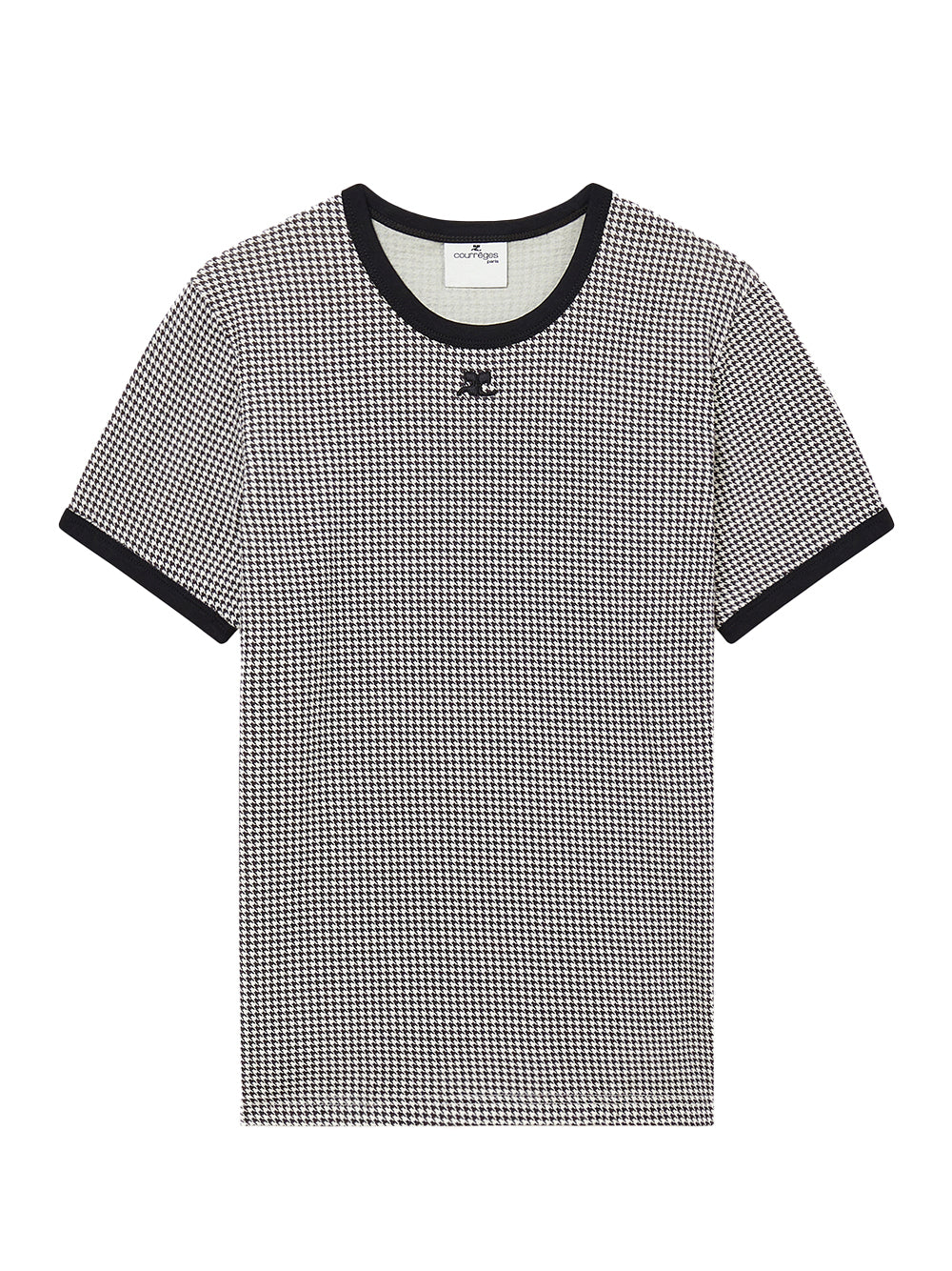 Contrast Houndstooth T-Shirt Houndstooth (White/Black)