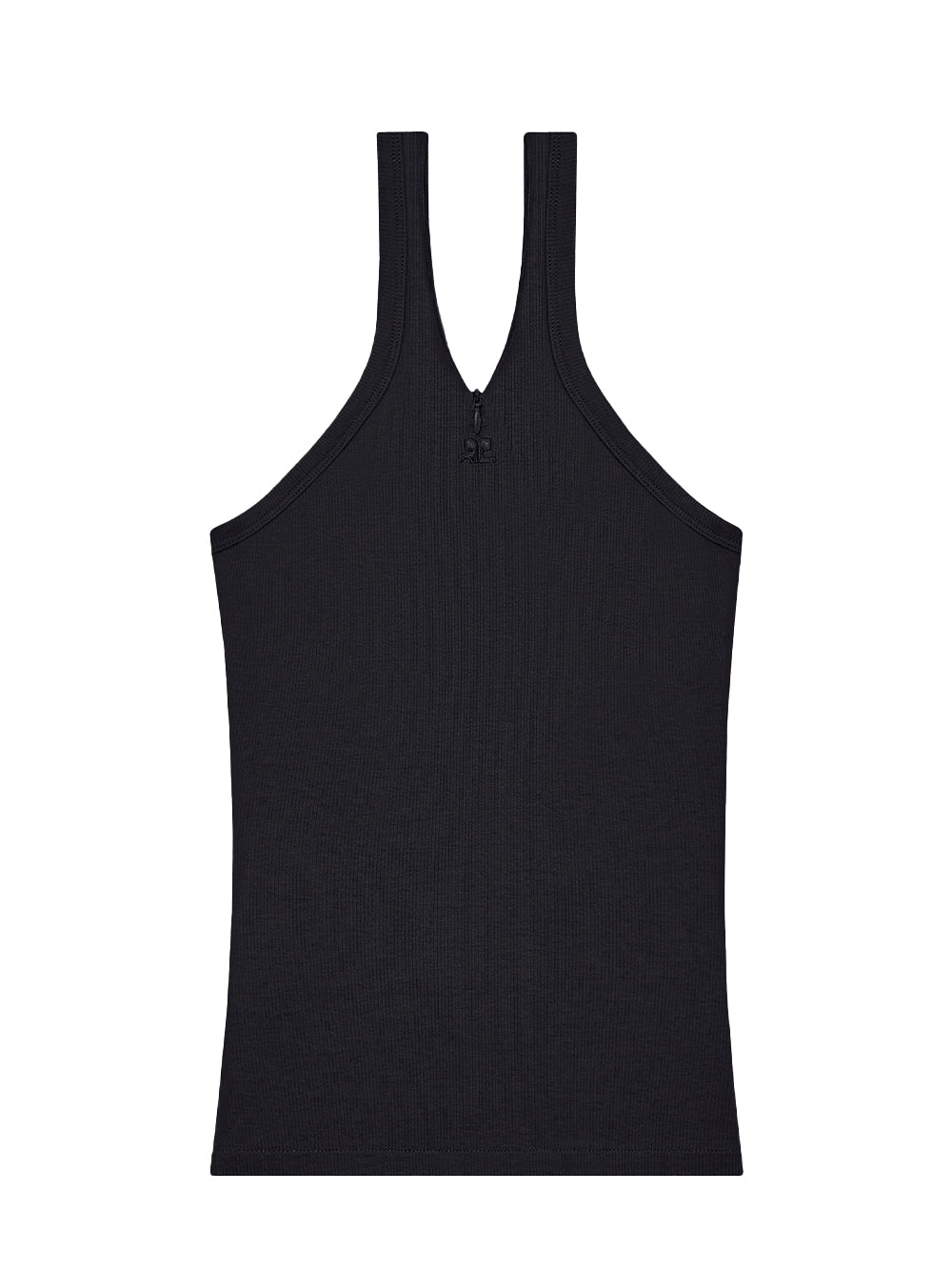 Criss Cross 90'S Rib Tank Top (Black)
