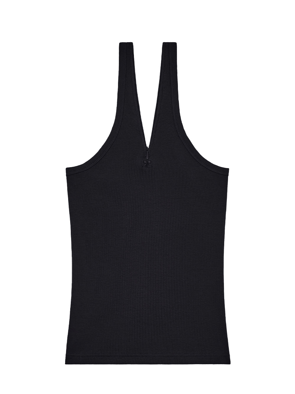 Criss Cross 90'S Rib Tank Top (Black)