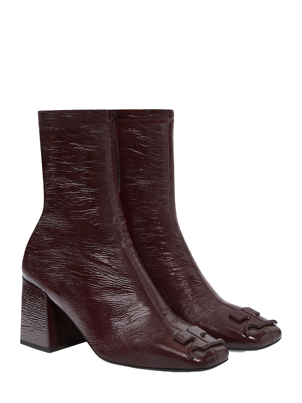 Reedition Vinyl Ankle Boots (Burgundy)