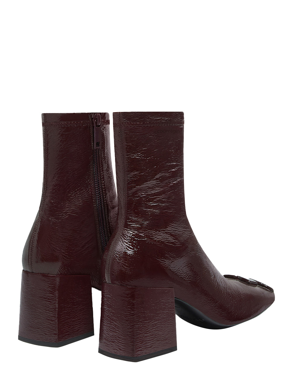 Reedition Vinyl Ankle Boots (Burgundy)