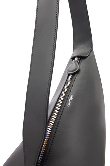 Courrèges Baby Shark Leather Bag (Black)