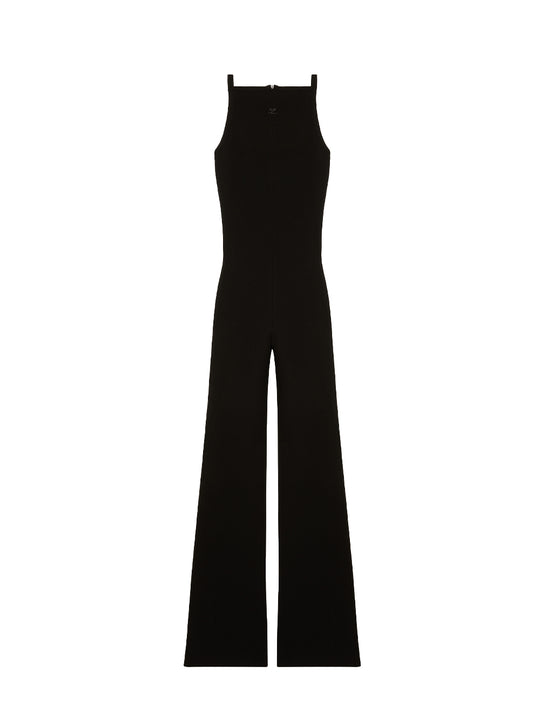 Courreges Jumpsuit Neckline Milano Knit (Black)