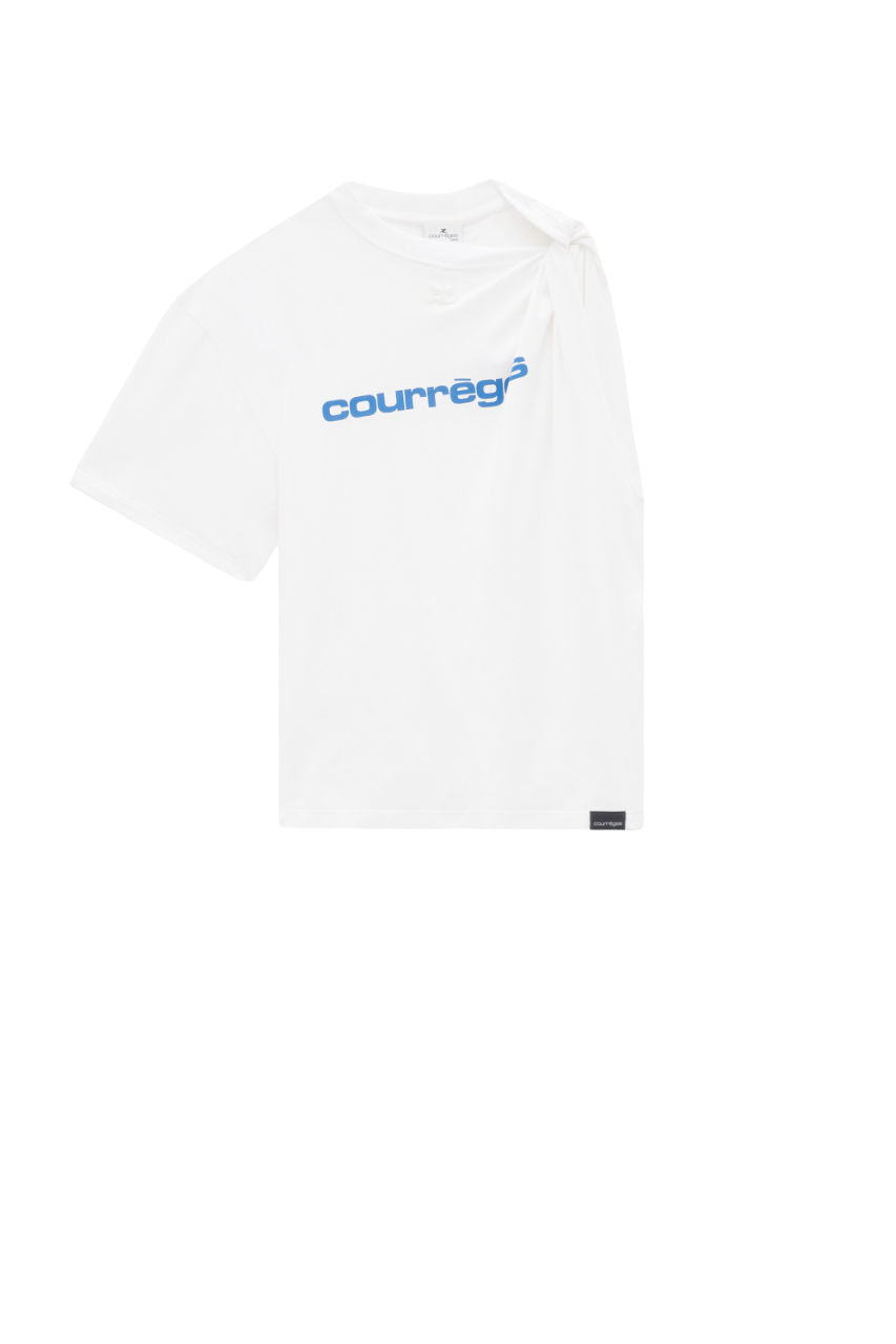 Courrèges Single Jersey Twist Shell T-Shirt (White)