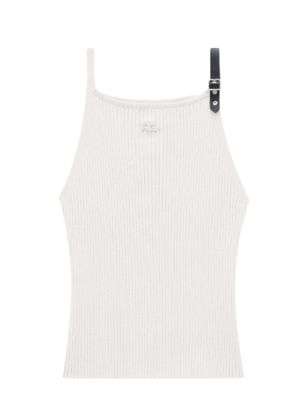 Buckle Rib Knit Tank Top (Lime Stone)