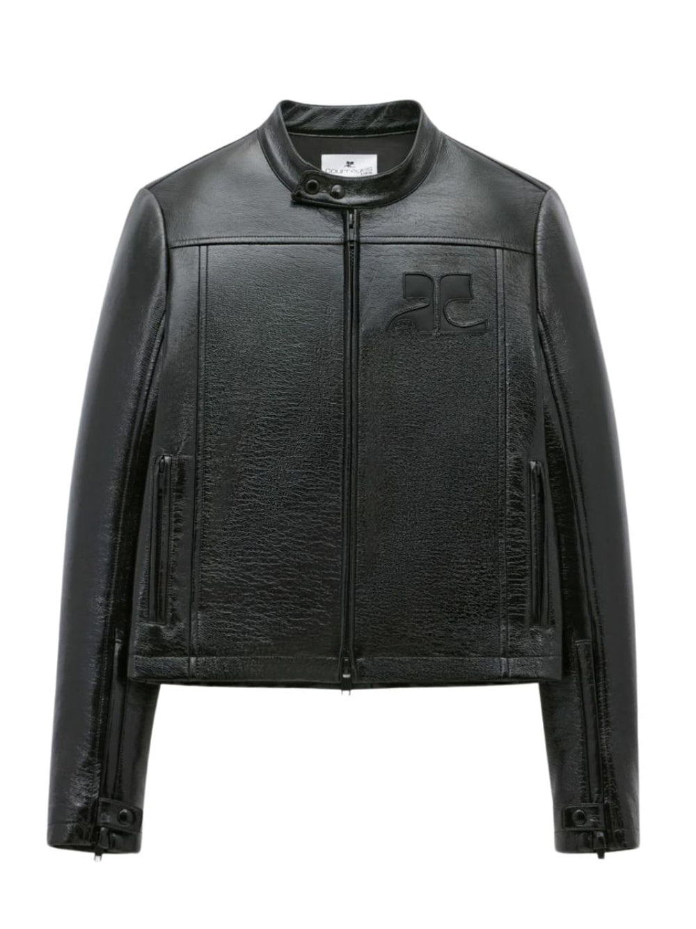 Iconic Vinyl Biker Jacket (Black)