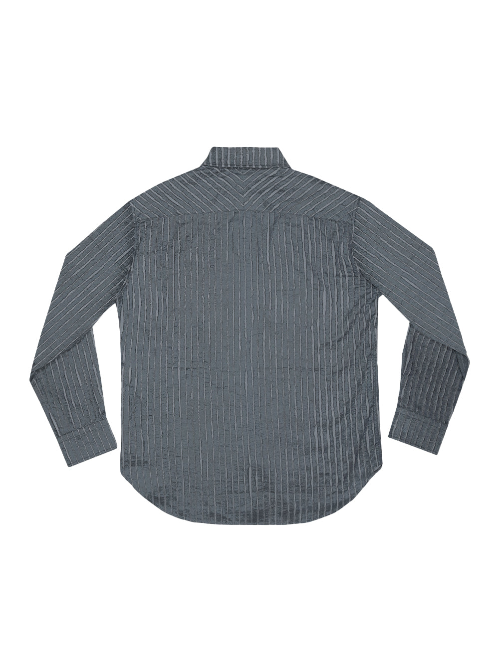 Craig-Green-Hand-Frayed-Stripe-Shirt-Grey-Charcoal-2