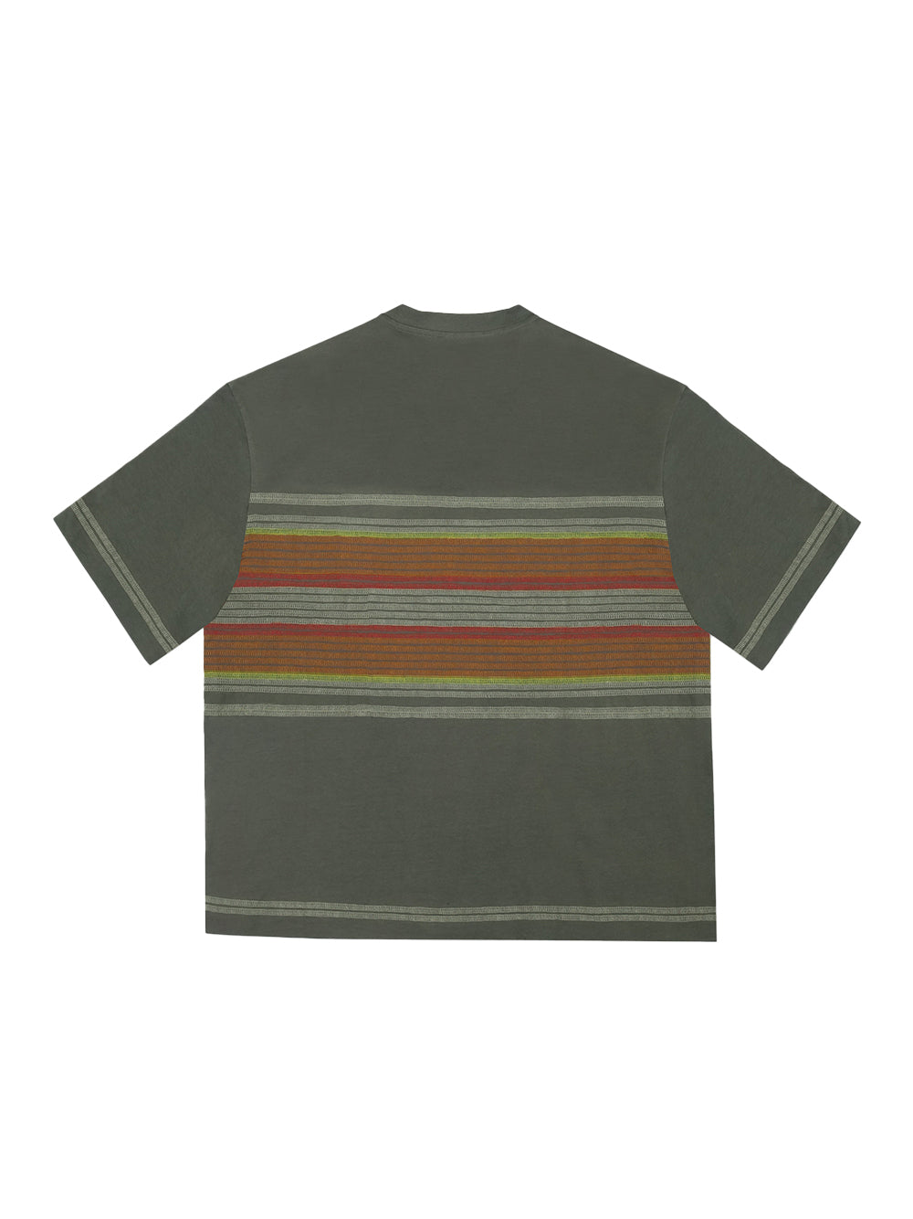Flatlock Stripe T-Shirt (Olive)