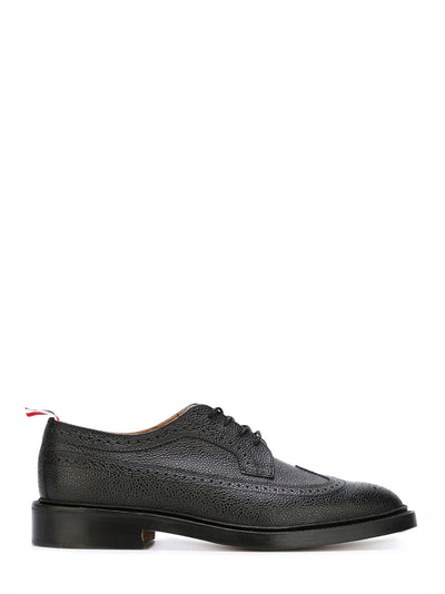 Crepe Sole Longwing Brogue Shoes (Black)