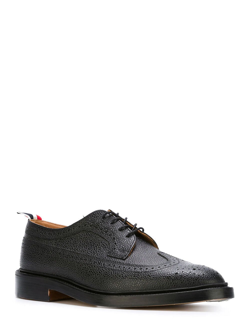 Crepe Sole Longwing Brogue Shoes (Black)