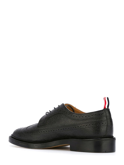 Crepe Sole Longwing Brogue Shoes (Black)