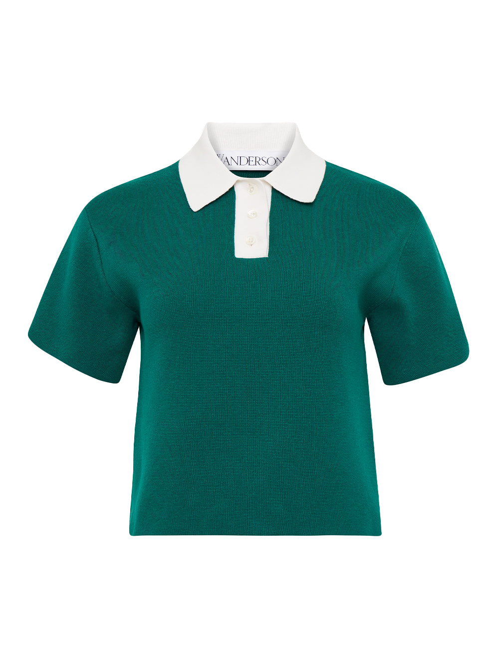 Cropped Polo Top (Emerald)
