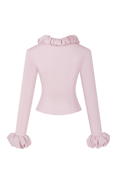 Croissant Corset Shirt Dusty Purple