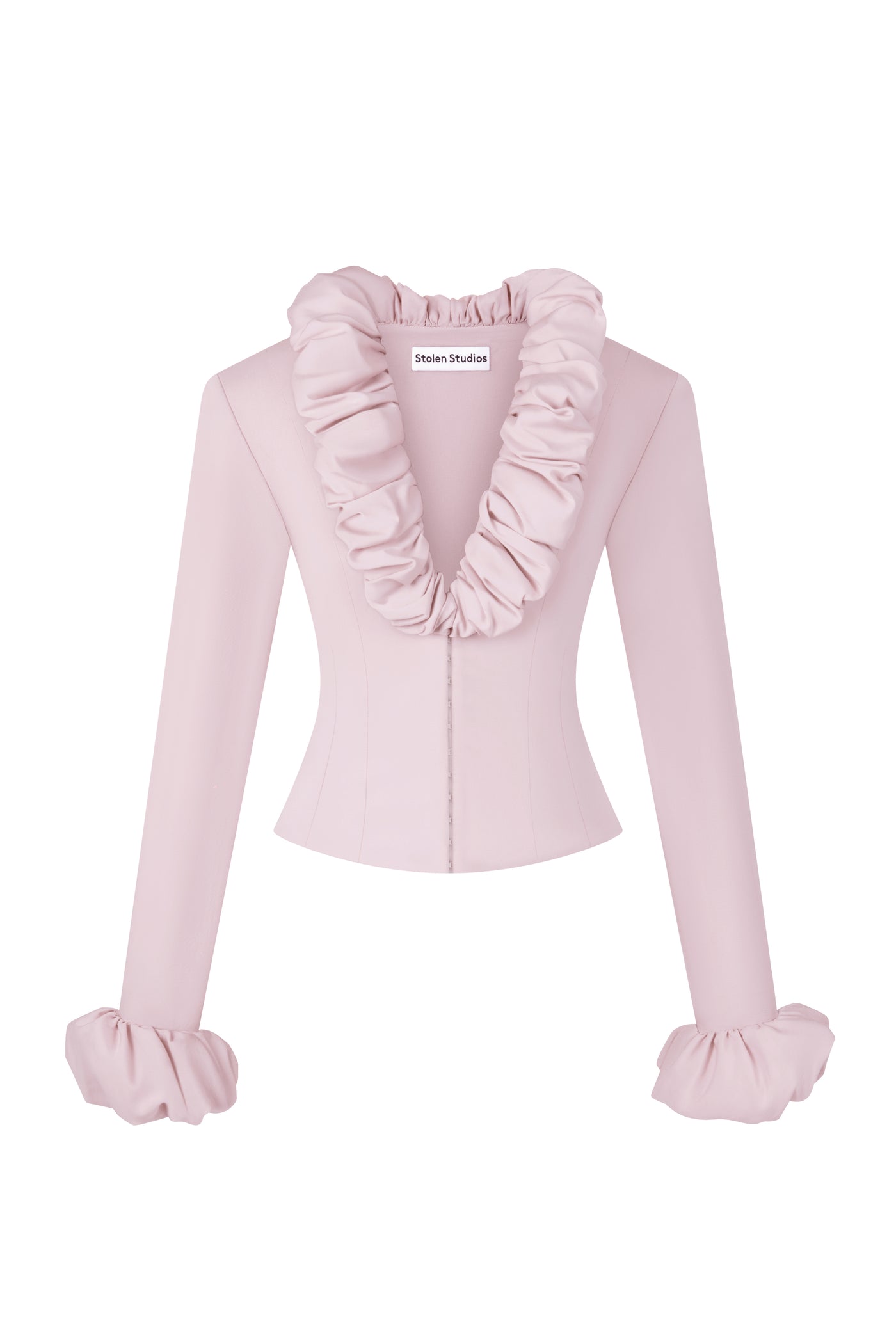 Croissant Corset Shirt Dusty Purple