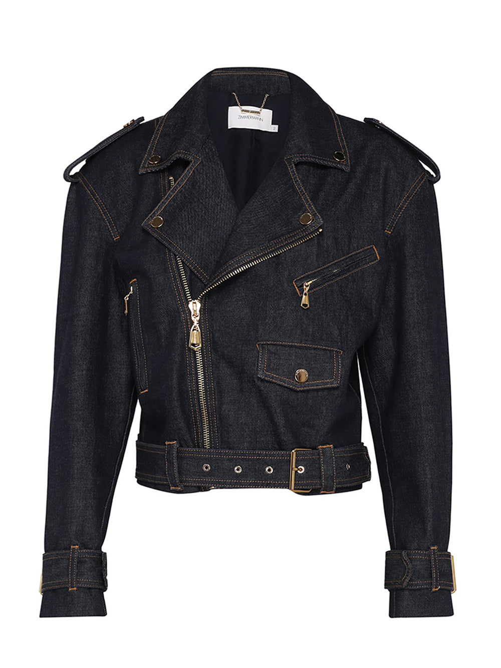 Crush Denim Biker Jacket (Night Sky)