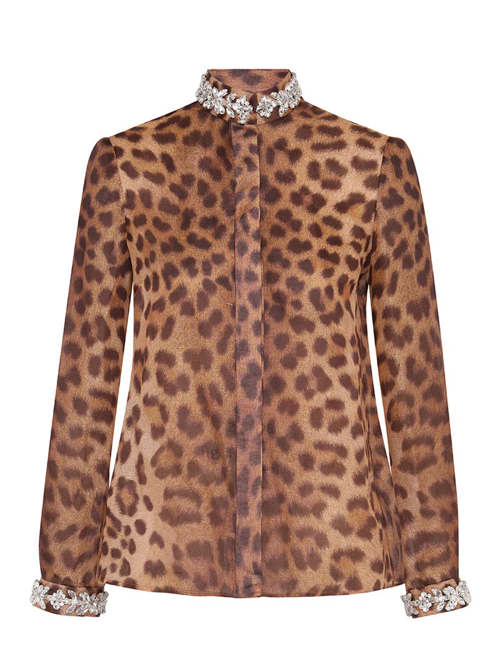 Crush Embellished Body Shirt (Leopard)