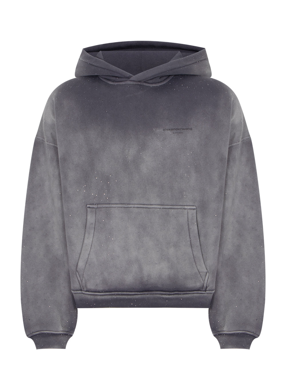 Crystal Hotfix Zip-Up Hoodie (Washed Chalk)