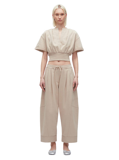 Curved Leg Cropped Sweatpant (Concrete)