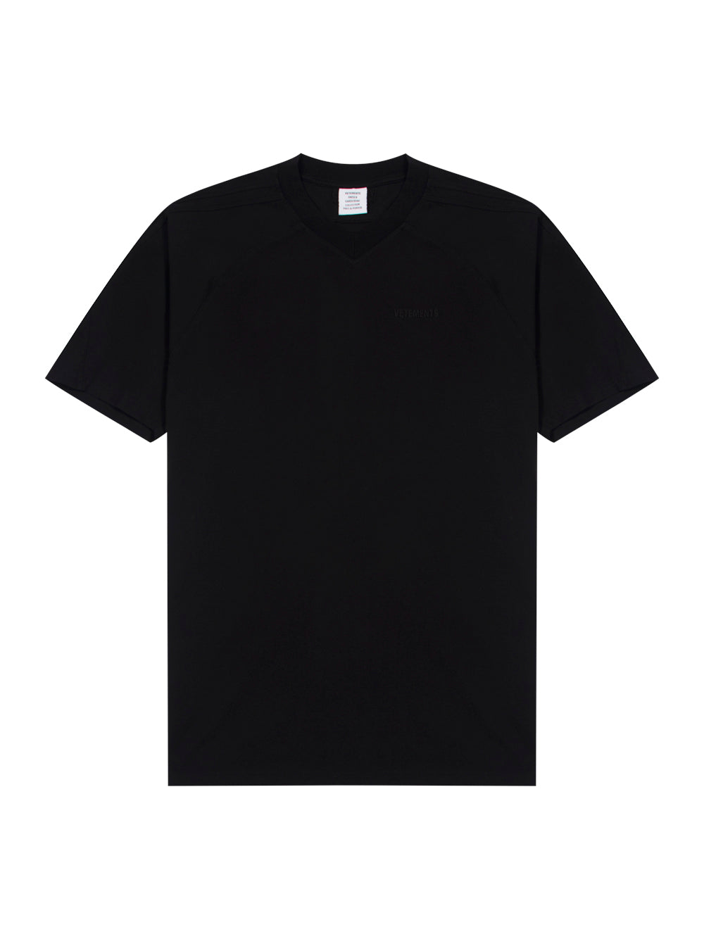 Cut-Up V-Neck T-Shirt (Black)