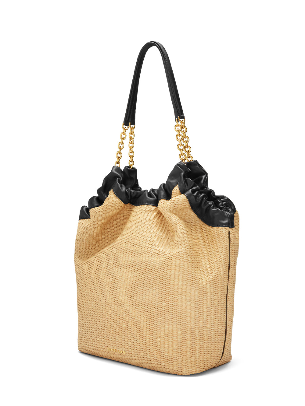 Miami Handbag (Warm Raffia, Black Trims)