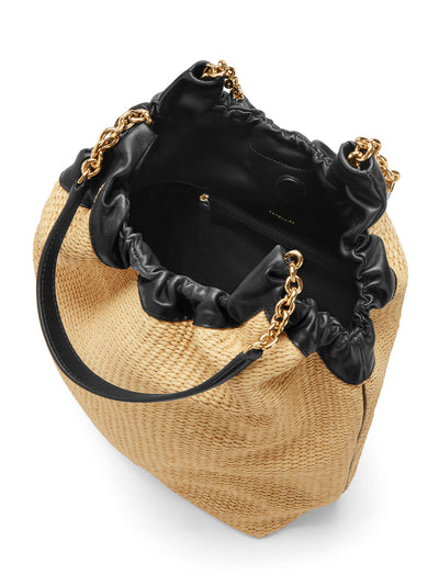 Miami Handbag (Warm Raffia, Black Trims)