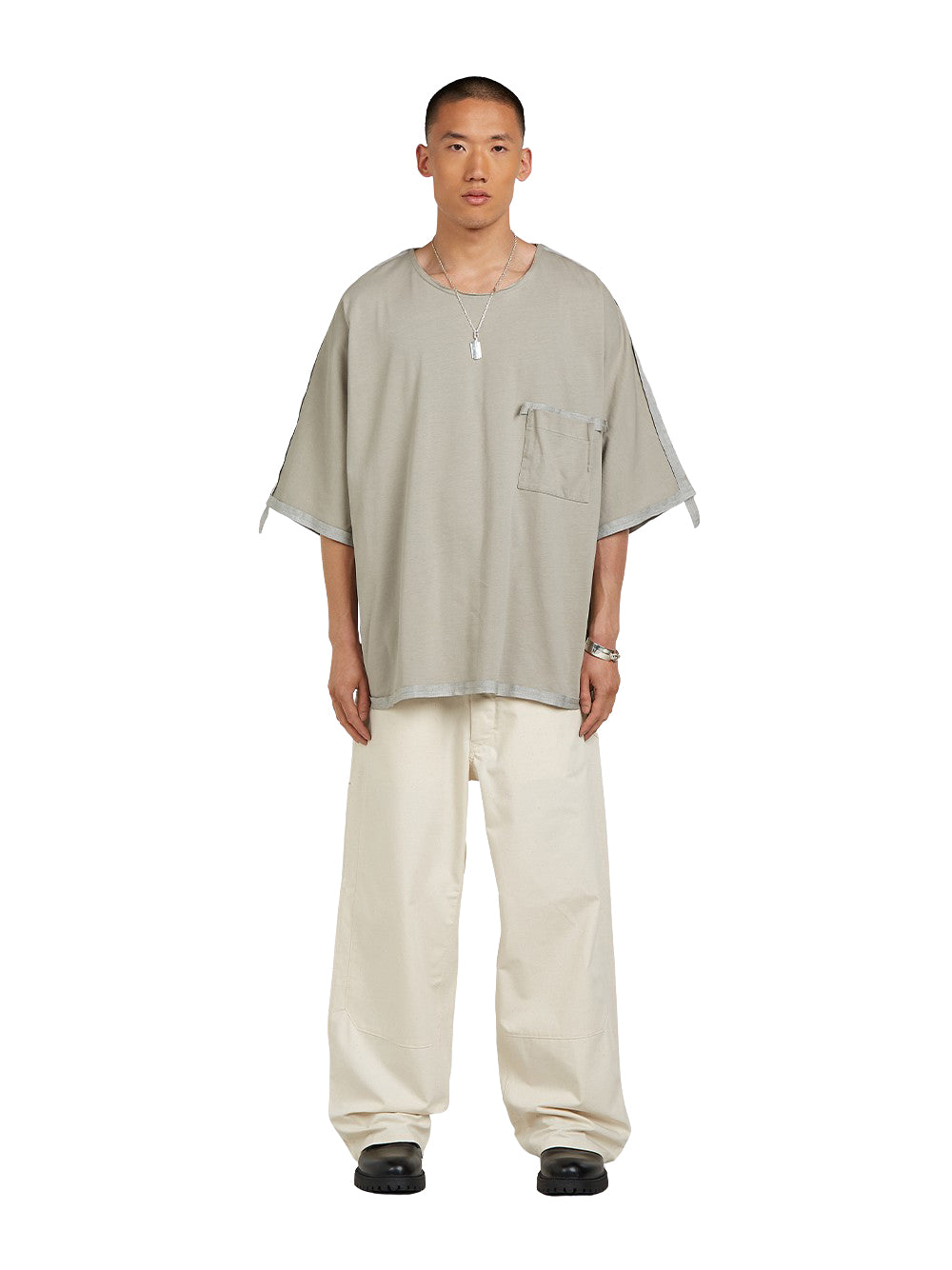 Lm1-7 Heren T-Shirt Mid Grey