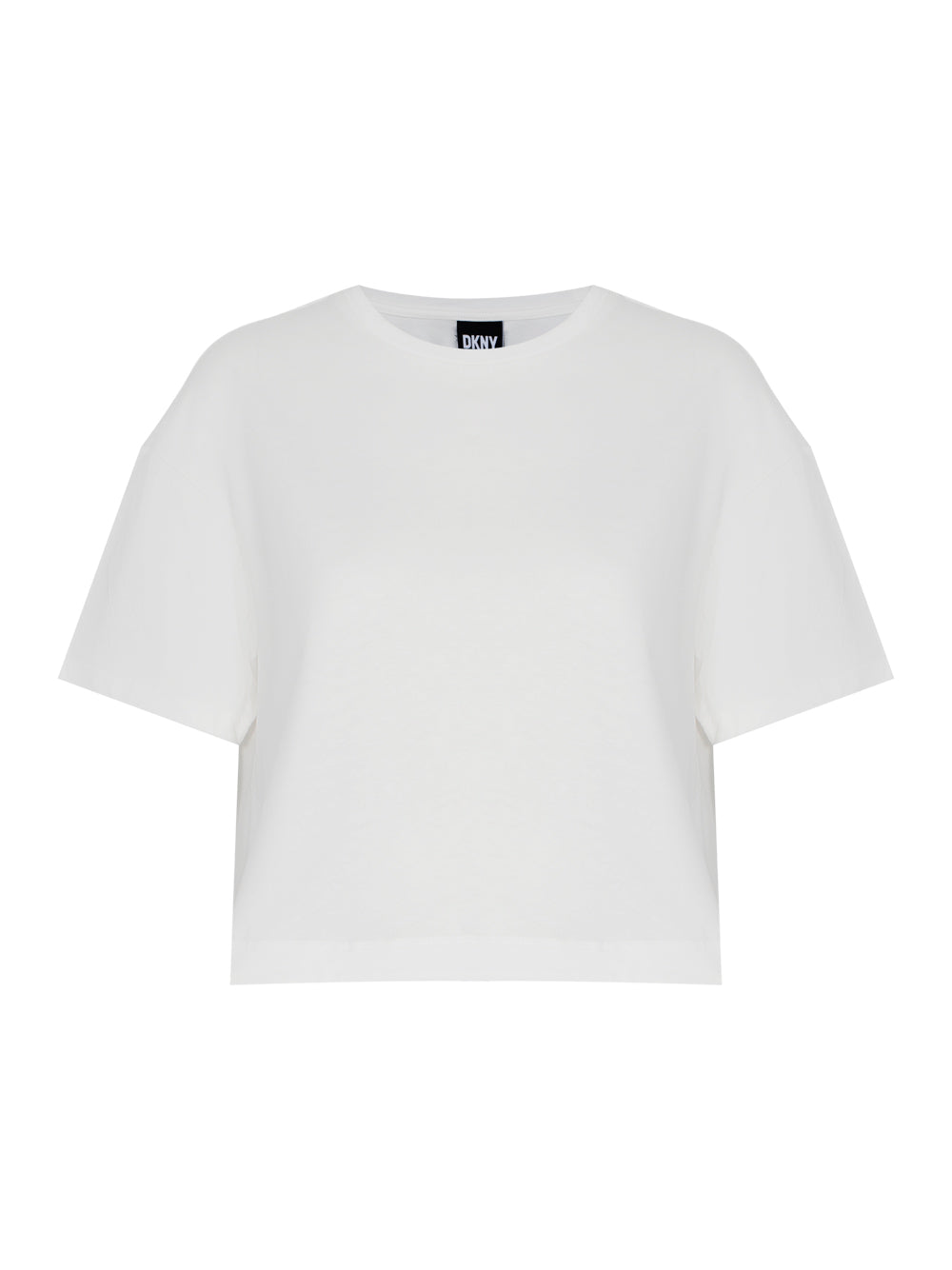 T-Shirts Short Sleeve Crop With Patch (White)