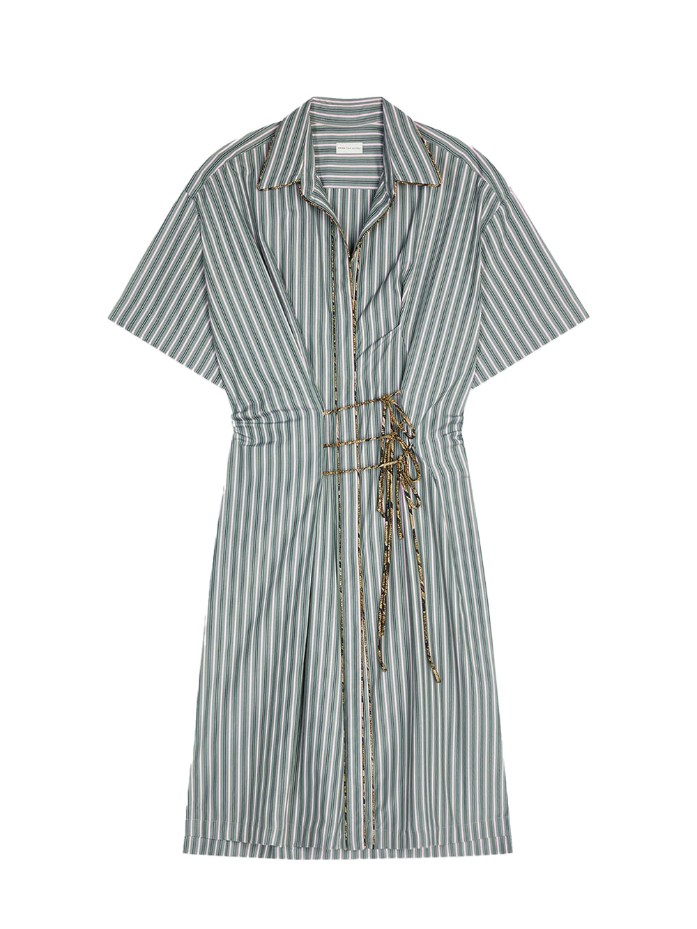 Draped Cotton Dress Pistache