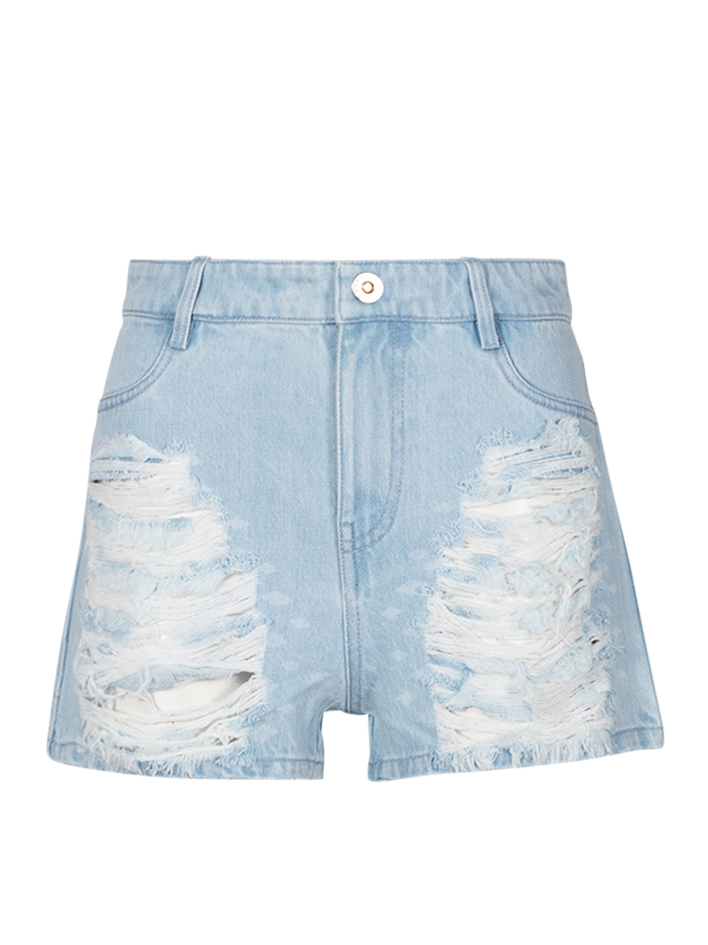 Denim Frayed Short (Cyan)