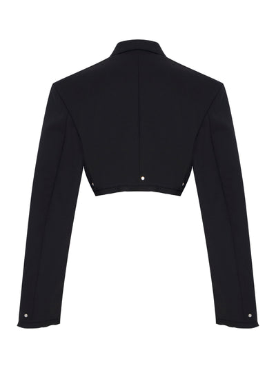 Oversized Crop Jacket (Black)