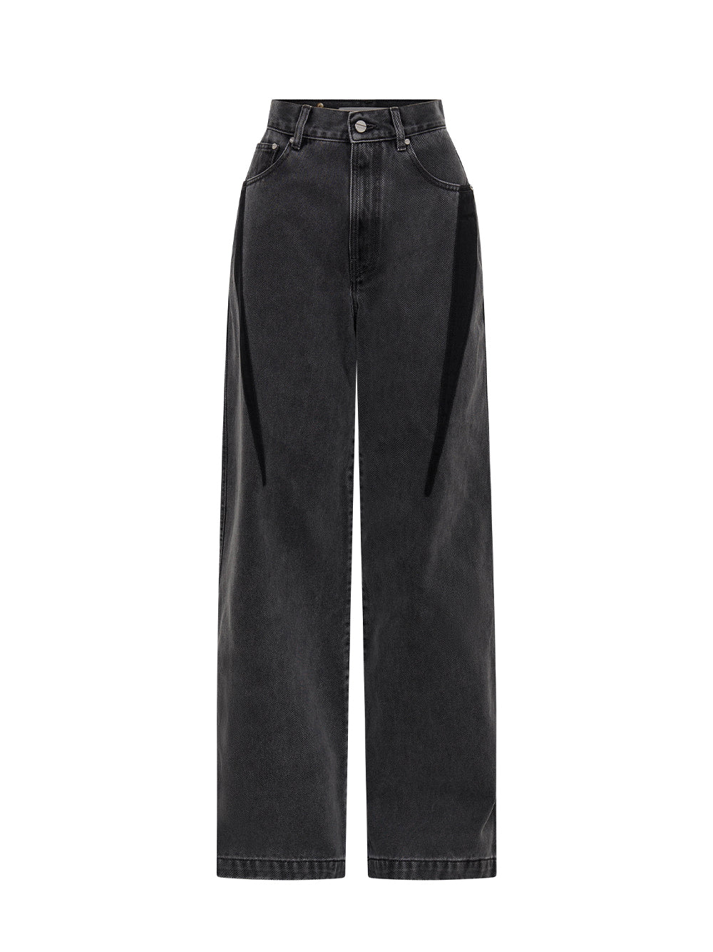 Slouchy Darted Jean (Washed Black)