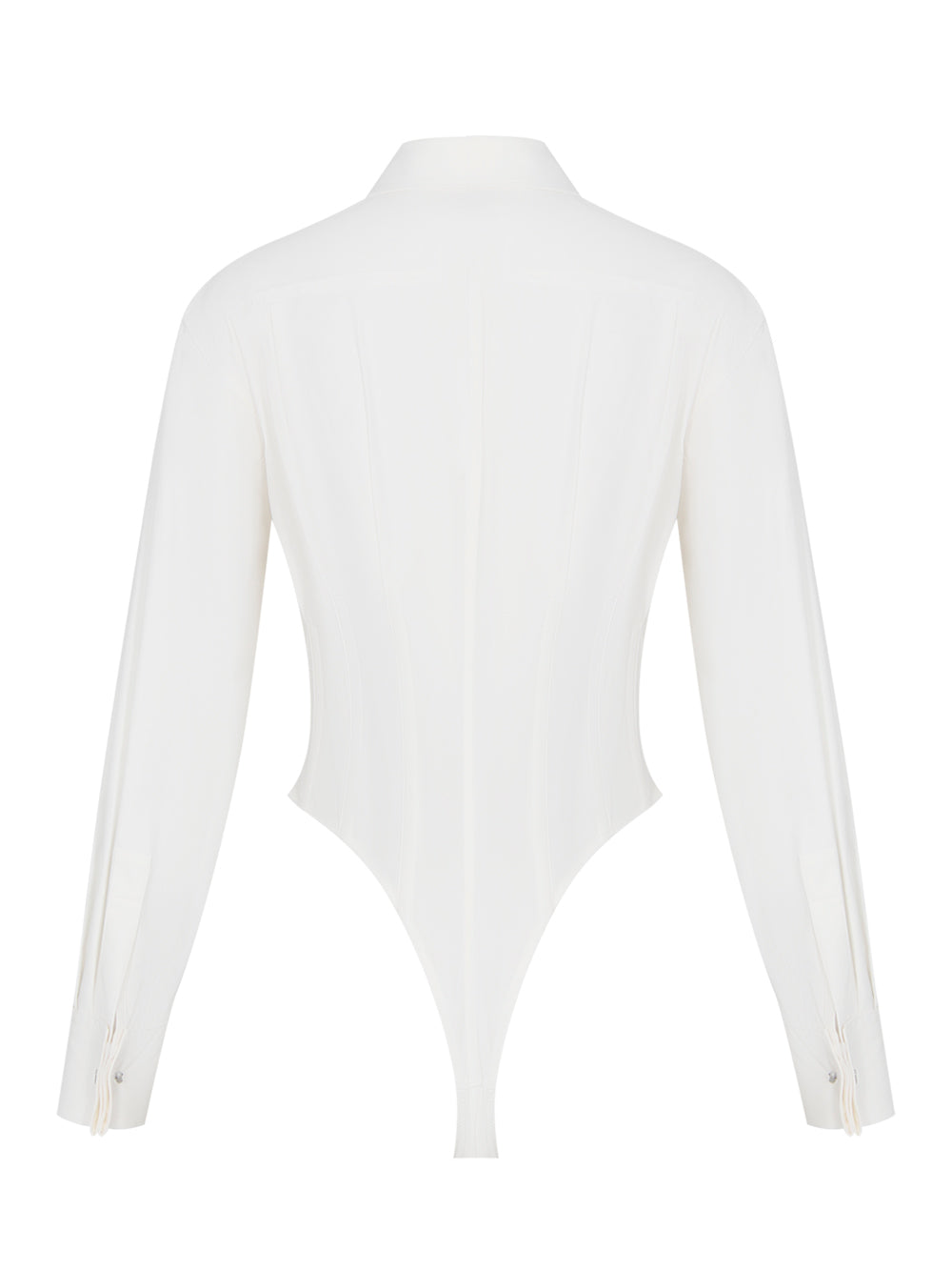 Tuxedo Shirt Bodysuit (Ivory)