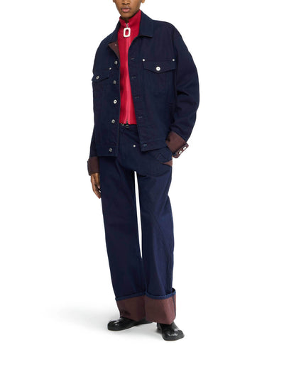 Turn Up Cuff Jacket Blue/Red