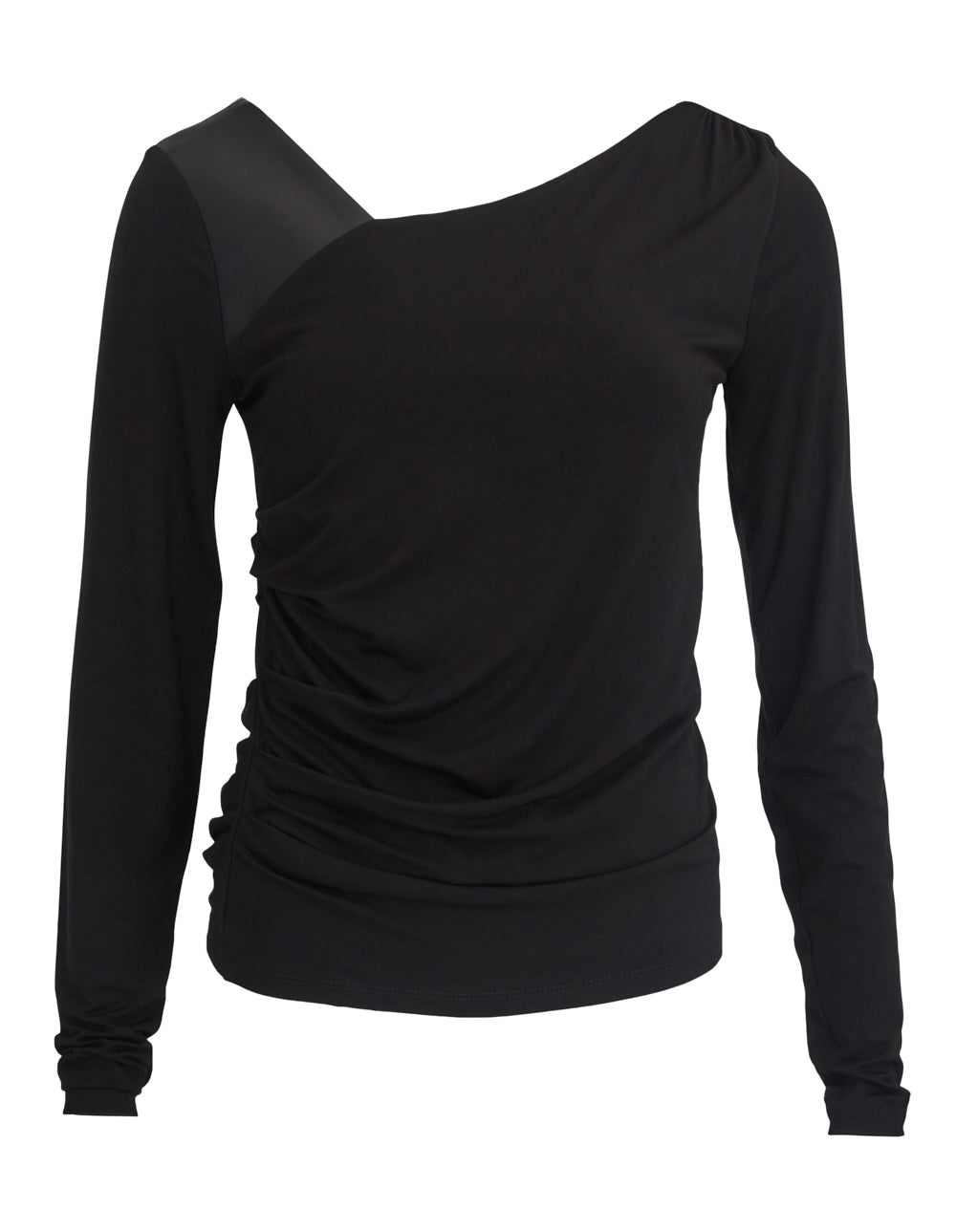 DKNY-AsymmetricalMixedMediaTop-Black-01