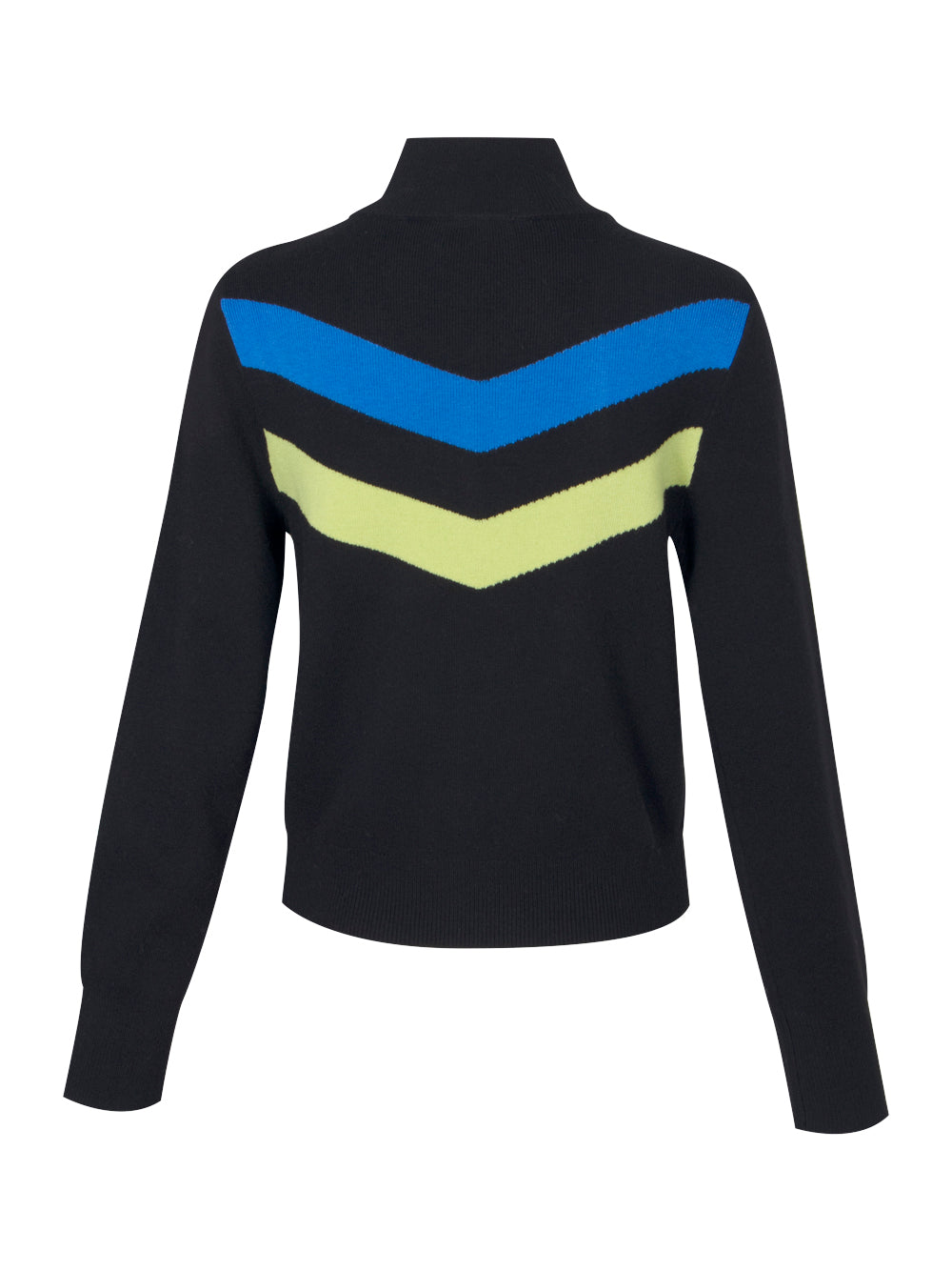 DKNY-Chevron-Half-Zip-Sweater-Black-2