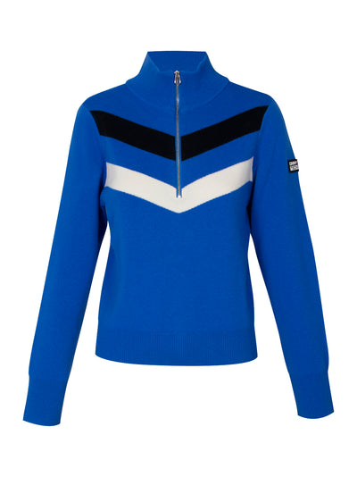 DKNY-Chevron-Half-Zip-Sweater-Dazzling-Blue-1